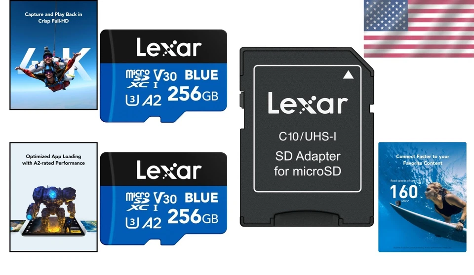 Ultimate 256GB Micro SD Card 2-Pack | 160MB/s High-Speed UHS-I Performance - Image 2 of 4
