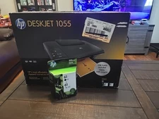 NEW! HP Deskjet 1055 All In One Printer Print Scan Copy, Plus A Set Of Ink Cartr