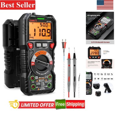 Advanced TRMS Multimeter 6000 Counts - Measures Voltage, Current, & Temperature