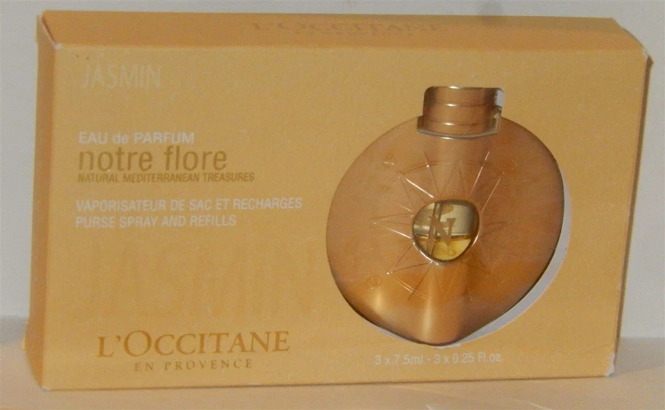 L'OCCITANE JASMINE EDP Eau de Parfum Monedero Spray con Recambios RARO Descontinuado Nuevo en Caja Foto 3 de 4