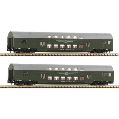Fleischmann 6260042 N 2er Set Doppelstockwagen, DR, Ep.IV #2 N + Neu