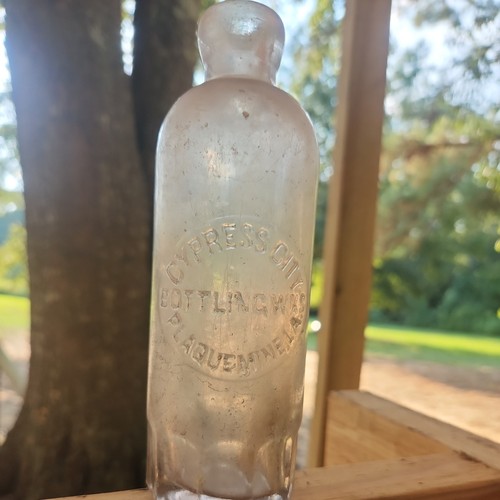 Antique Cypress City Bottling Works Plaquemine Louisiana Hutchinson Soda Bottle 