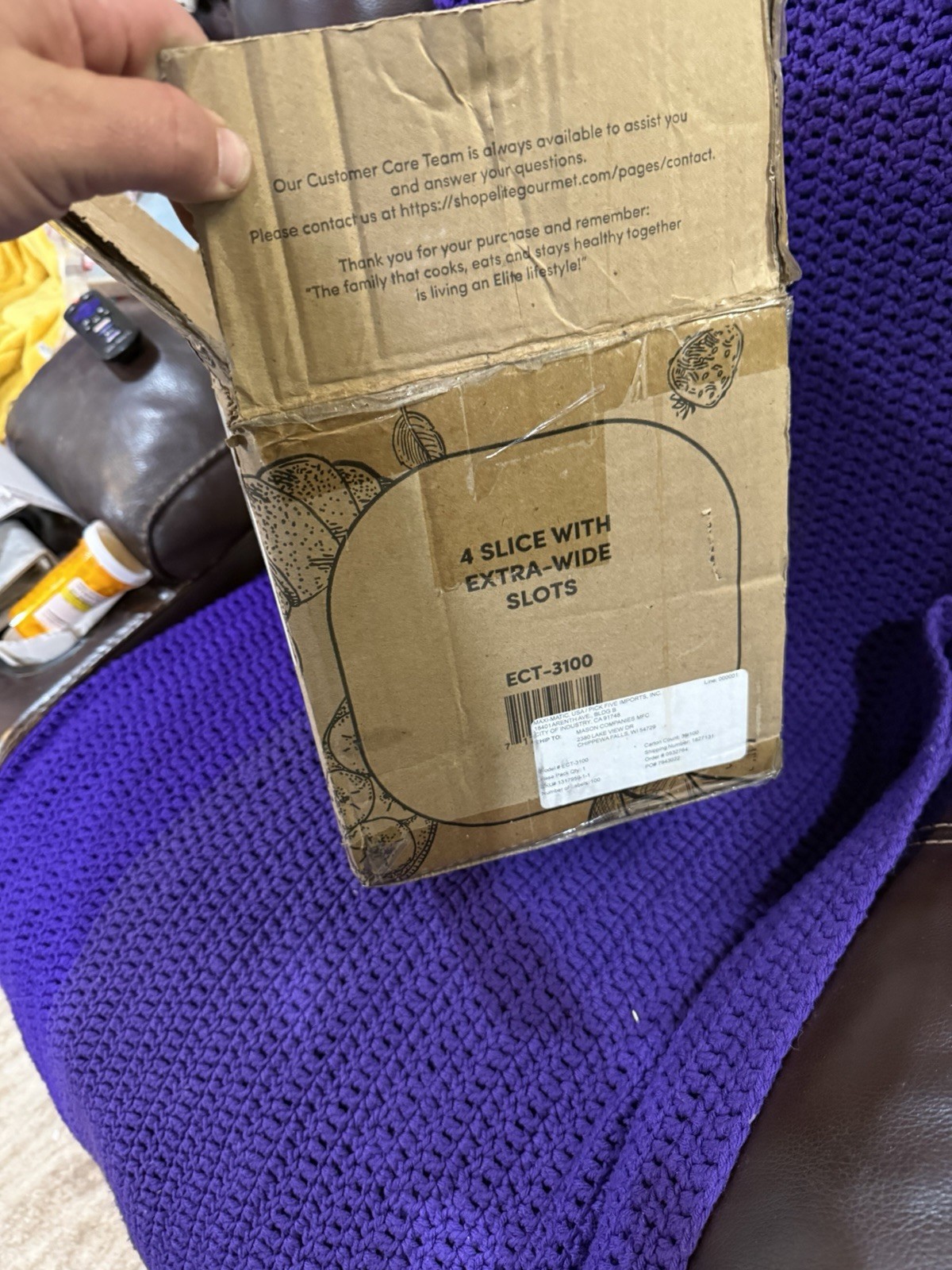 Elite Gourmet Brand 4-Slice Long Slot Toaster New In Box