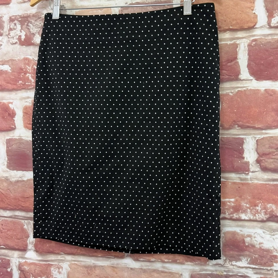 Юбка Rafaella женская 10 в горошек эластичная карандаш карьера работа офис на молнии - Изображение 3 из 4