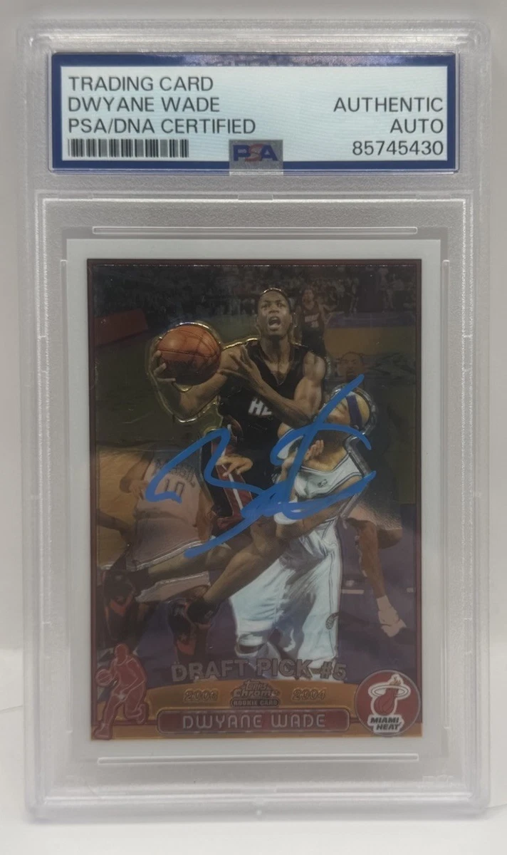 Topps Dwyane Wade Basketball Autographed Sports Trading Cards