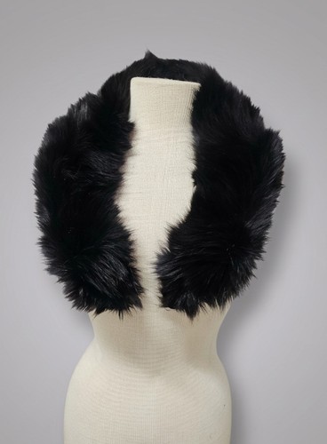 VINTAGE BLACK FOX FUR COLLAR 35 Inches
