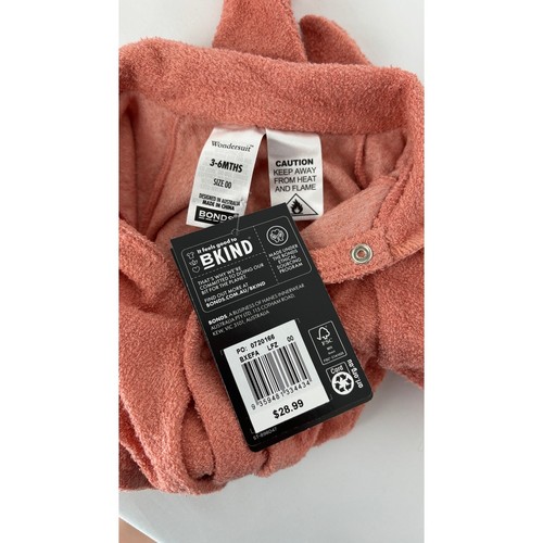 Bonds Original Poodelette Wondersuit Baby Size 00 3-6 Months New Snap Closure - Picture 5 of 6