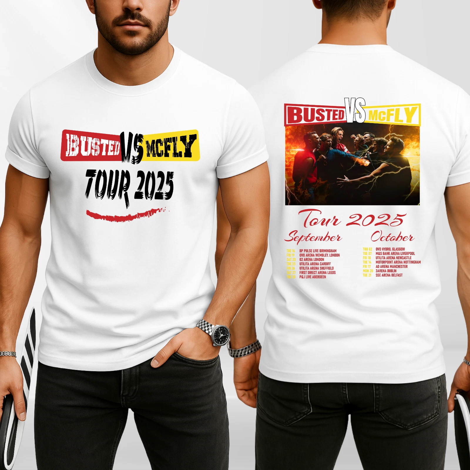 McFly vs Busted Tour 2025 T-Shirt, Team McFly Band