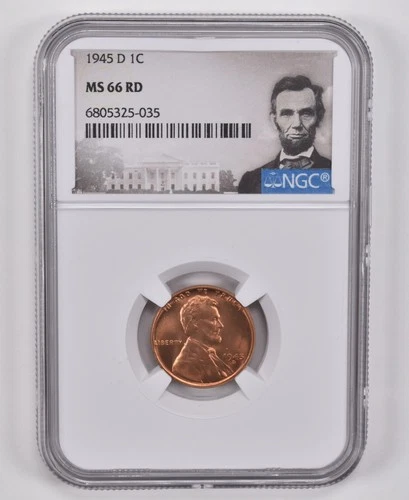 MS66 RD 1945-D Lincoln Wheat Cent NGC Special Label *5567