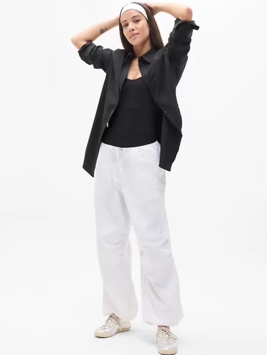 Athleta #414480 - Camisa de popelina relajada al mediodía - OFERTA ENVÍO GRATUITO Foto 3 de 4