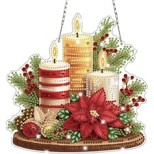 Diamond Painting Anhänger Weihnachtsdeko 5D Kerze Bastelset