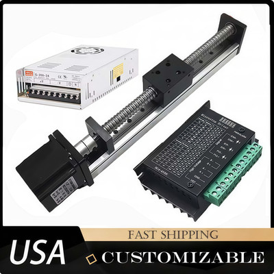 Complete Linear Motion System Kit,Nema23 57 stepper Driver,for Laser Engraving