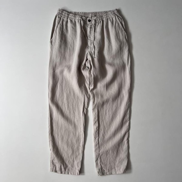 Men Pelikamo Trousers Beige Linen 33 / L / 48
