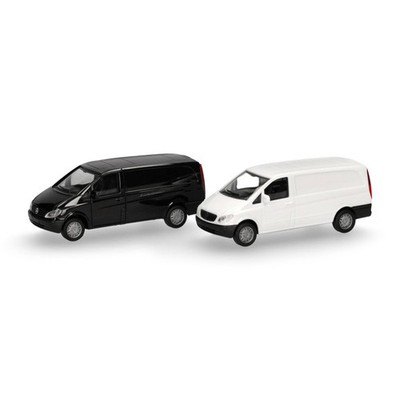 Minikit, Mercedes Benz Vito, weiß, schwarz, 2-teilig - Herpa 014243 - HO 1/87