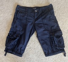 Vintage Polo Jeans Ralph Lauren Cargo Shorts Cotton Women's Blue Size 4