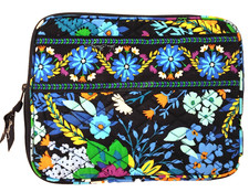Vera Bradley Padded Case 10.5" X 8" Midnight Blues Zip Tablet Pad E-Read Retired