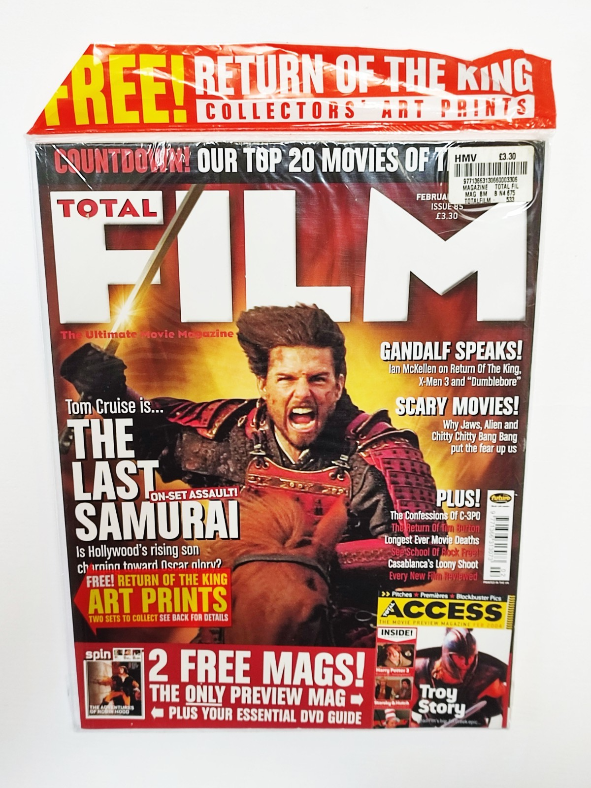 2004 TOTAL FILM MAGAZINE SEALED + COLLECTORS LOTR RETURN OF THE KING ART PRINTS