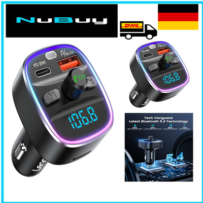 Bluetooth 5.4 Auto Adapter 48W PD 30W QC3.0 18W