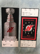 VINTAGE UNUSED NEW JERSEY NJ DEVILS STANLEY CUP HOCKEY PLAYOFF TICKETS 1990's