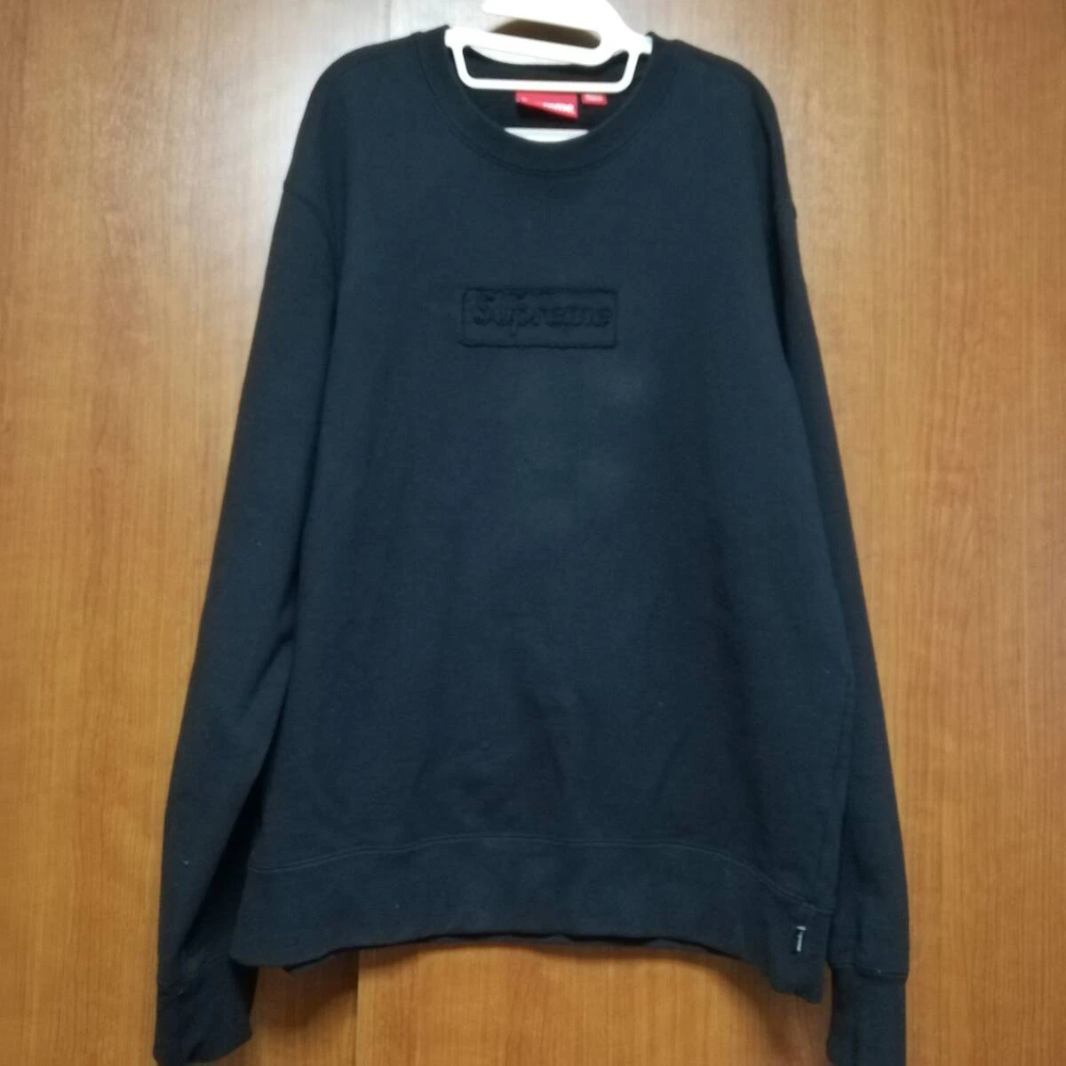 Supreme Supreme Box Logo Entraîneur manches longues dos brossé M BLK (1)