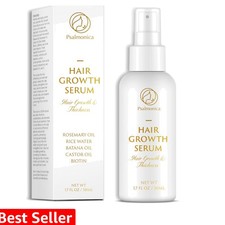 Hair Growth Serum: Rosemary Batana Castor Oil Rice Water Biotin Hair Oils for...