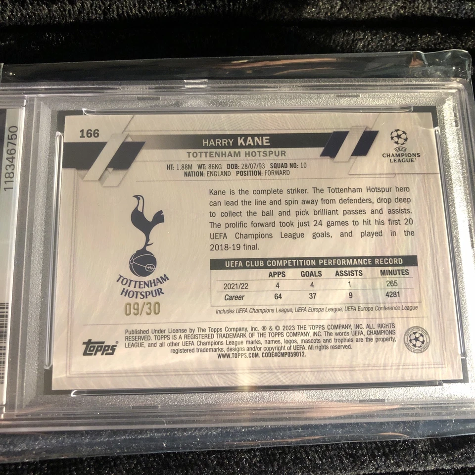 2022-23 Topps First Edition Harry Kane Purple Rc  09/30 Psa10 - Image 3 of 4