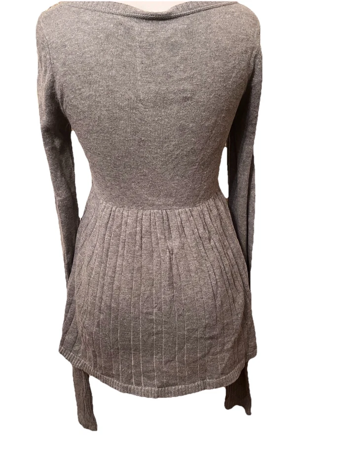 Vtg Y2K Gray Hollister Rabbit Hair Babydoll Sweater Bella Swan Coquette - Image 3 of 4