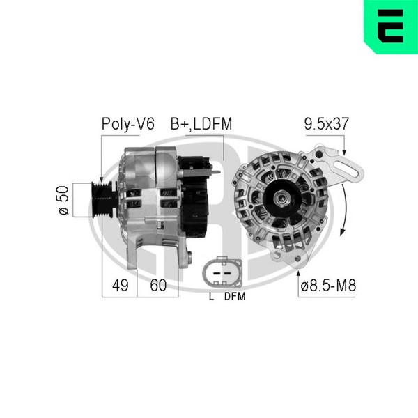 Lichtmaschine Generator Lima ERA 210731A 14V FüR VW Golf 5 Variant 1K5 Polo 4 3-image
