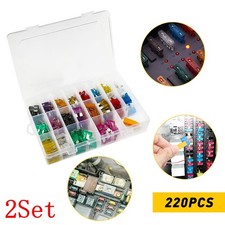 2Set Car Blade Fuse Assortment Assorted Kit Blade Set Auto Truck Automotive US