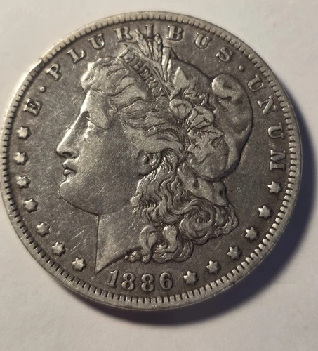 1886-O MORGAN SILVER DOLLAR Very Fine Original  90% SILVER