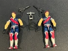 gi joe lot figure 1985 Xamot & Tomax Twins 100% complete Mint No Cracked Elbows