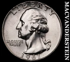 1961 Washington Quarter- Silver- Choice Gem Brilliant Uncirculated Luster #J4164