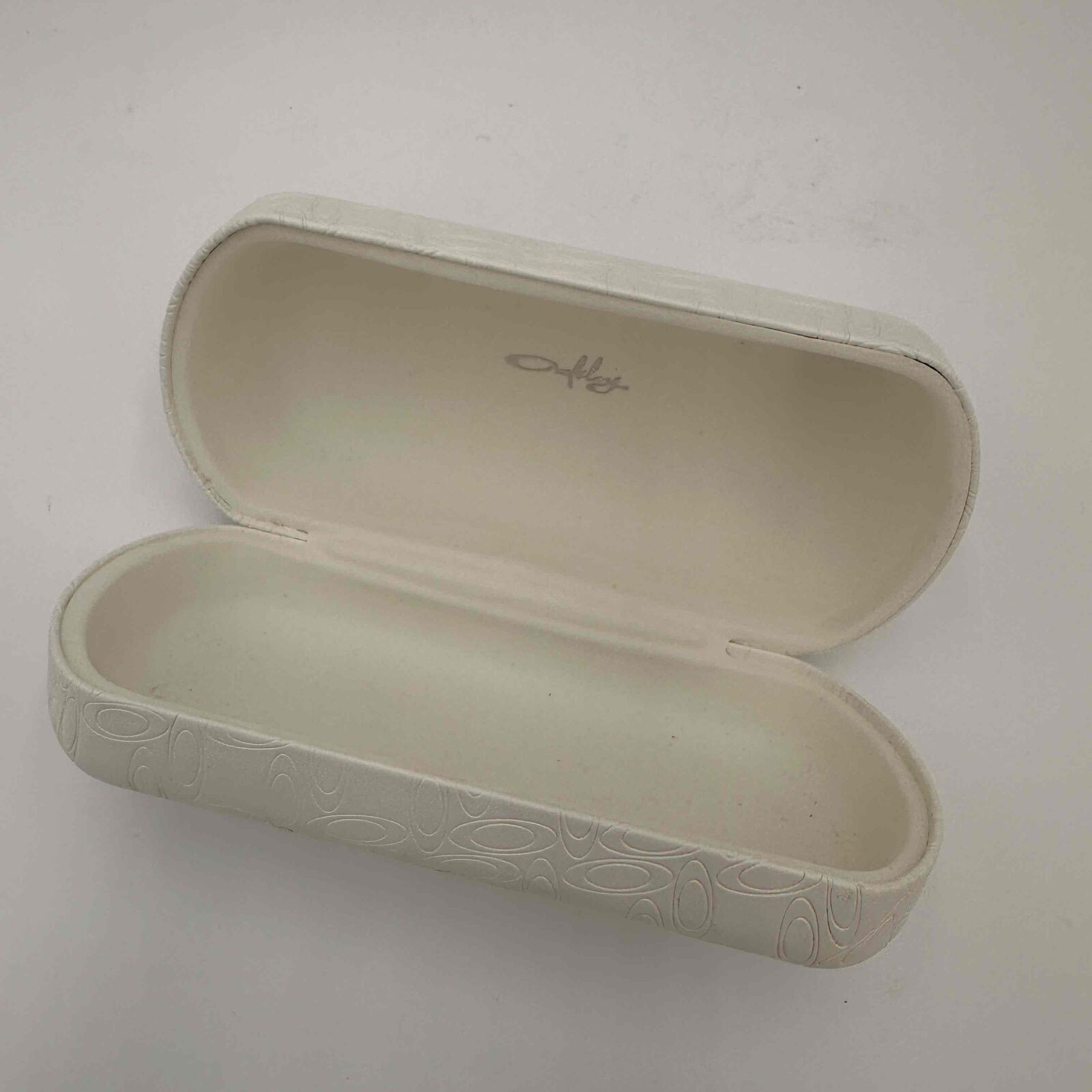 Oakley White Hard Shell Embossed Pattern Glasses … - image 7