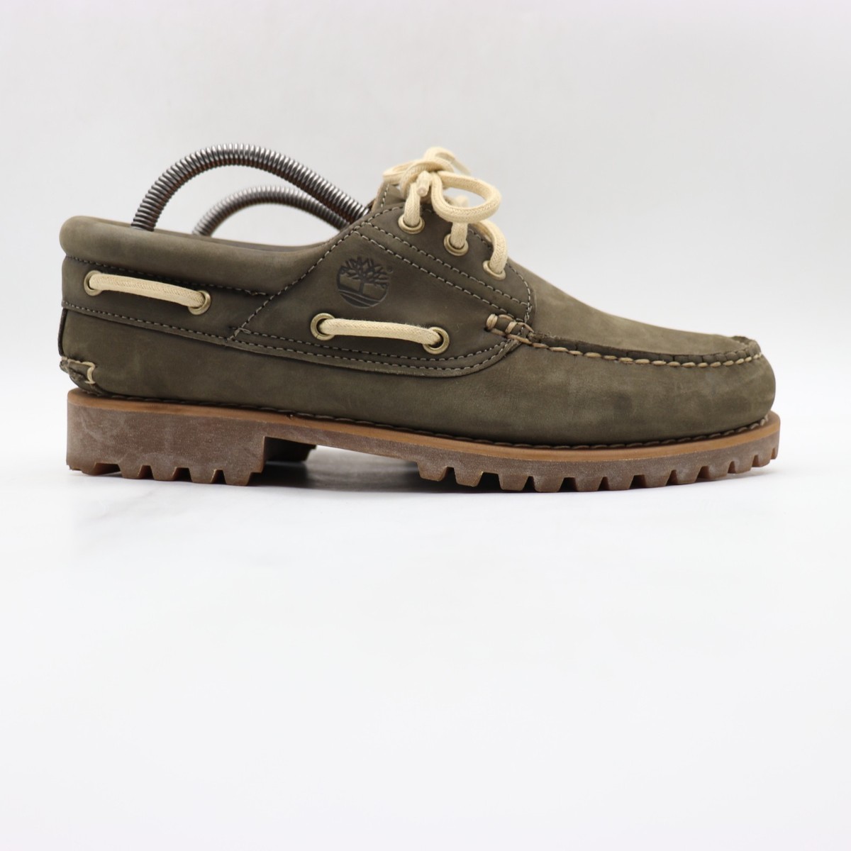 Timberland 3eye dark green suede スウェード Timberland Boat Authentics 3 Eye Classic Lug Olive Green Suede