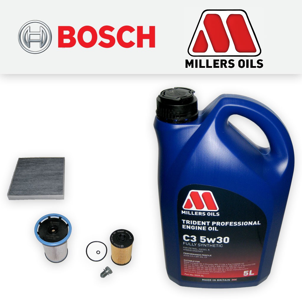 SERVICE KIT for SEAT ATECA (KH) 1.6 TDI OIL FUEL CABIN FILTERS +OIL (2016-2018)