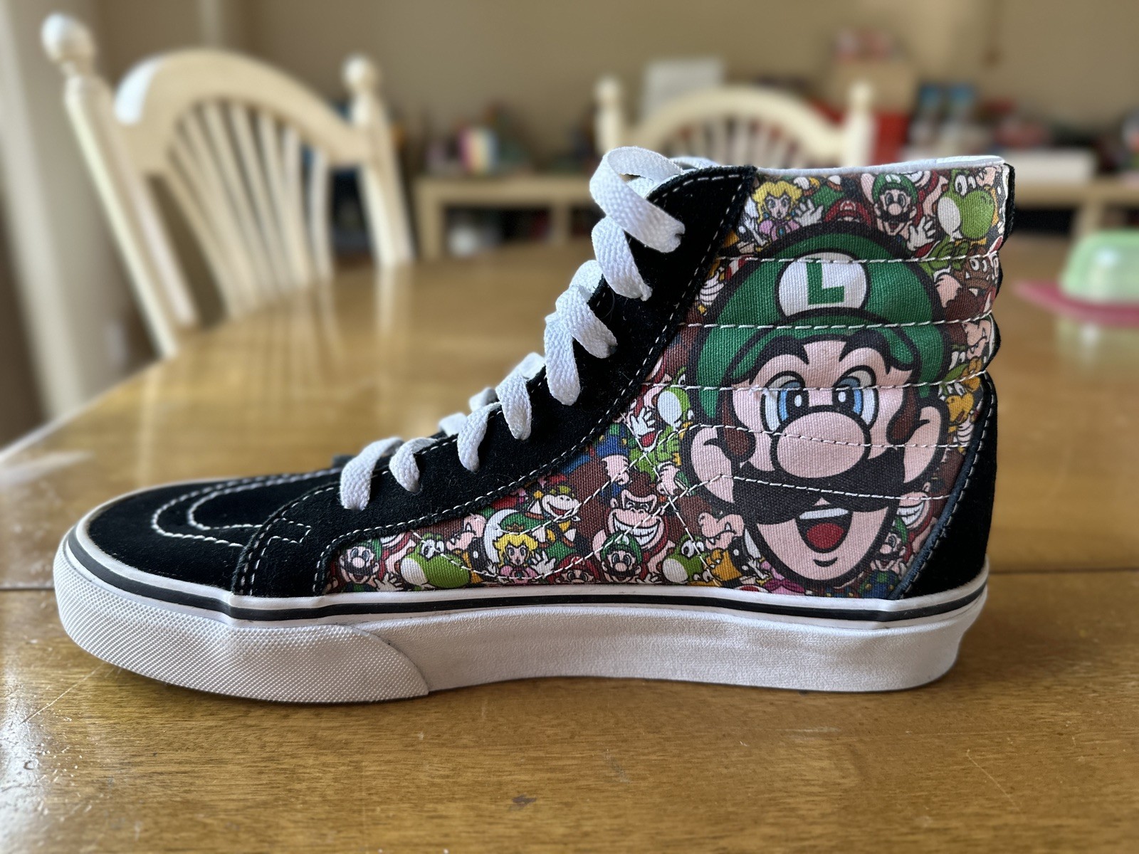 Vans Sk8-Hi X Nintendo (Mario and Luigi) Sneaker, Men 8/W 9.5 (Rare) image 4