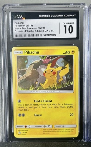 CGC 10  Pikachu Holo - SM234 - Sun and Moon - Pokemon! (PSA 10 Last Sold 500+)