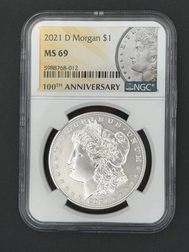 2021 D PRIVY MORGAN 0.999 FINE US MINT SILVER DOLLAR $1 UNC NGC MS-69 GRADED