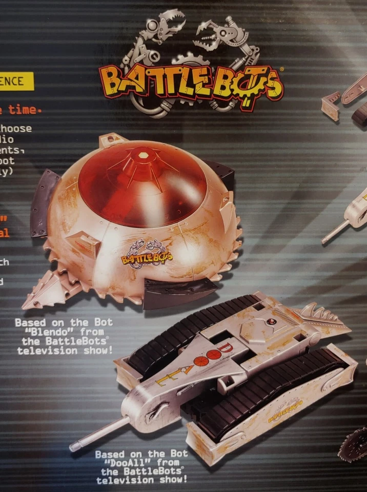 HASBRO TIGER 2 RC Battlebots DOOALL vs. BLENDO Custom Series Boxed 2001 Vintage - Image 4 of 4