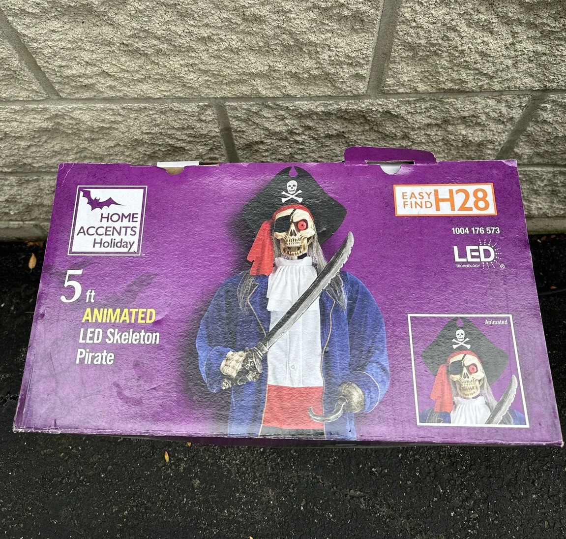 Halloween 5 FT Animated Skeleton Pirate PROP Scary Spooky Home Accents