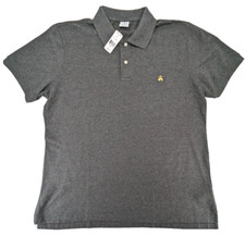 Brooks Brothers Polo Shirt Mens 2XL XXL Gray SS Golden Fleece Pique   Logo