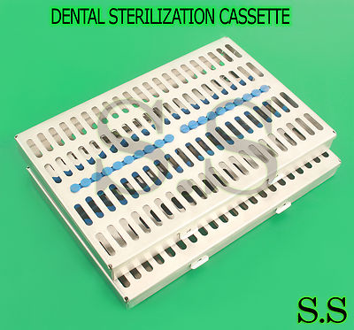 Plasdent Teal Dental Instrument Sterilization Cassette - Autoclavable Surgical Tray