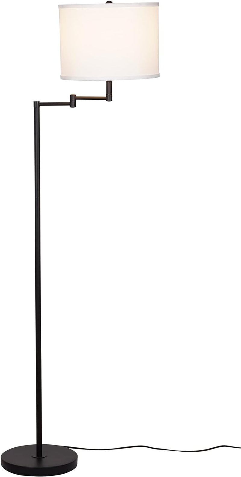 24288-000 Traditional Swing Arm Floor Lamp for Office, Living Room, Dorm or Bedr
