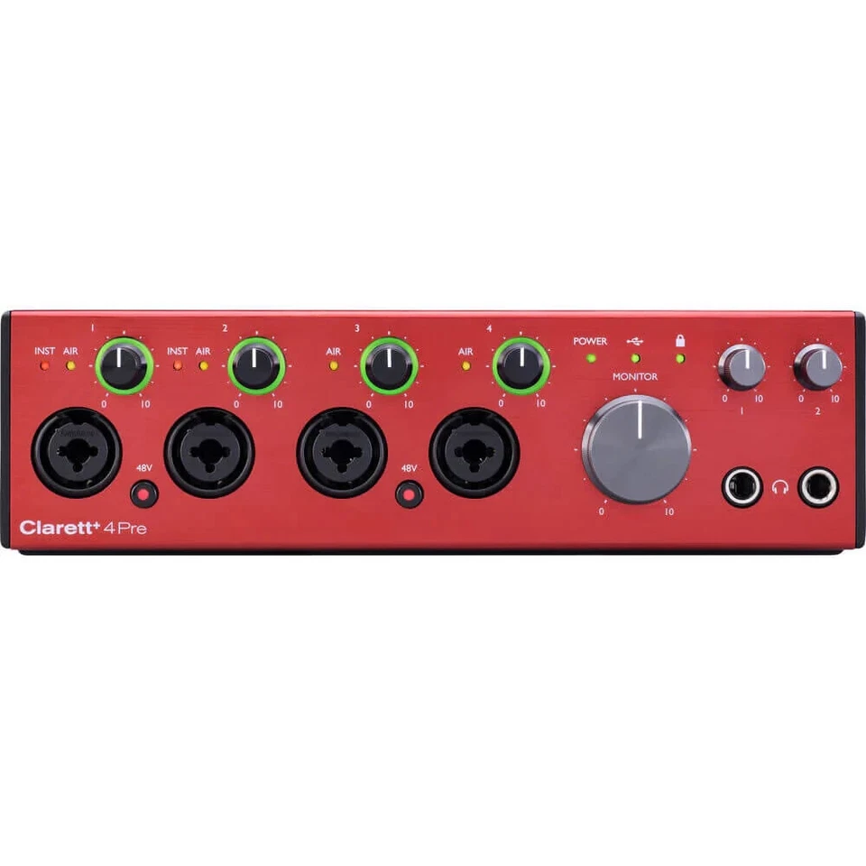Focusrite Clarett+ 4Pre 18-in / 8-out USB-C Audio Interface - Image 2 of 3