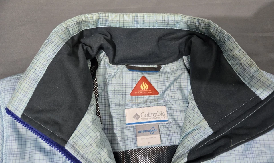 Chaqueta Columbia Omni-Heat Para Mujer Ropa de Trabajo Térmica Mediana Azul Intercambio Mancha Foto 4 de 4