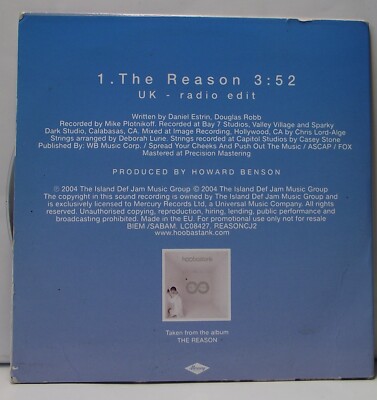 HOOBASTANK The Reason Radio Edit CD PROMO Single | eBay