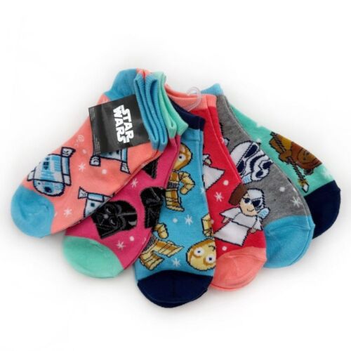 Disney Star Wars Womens No Show Socks R2-D2 Princess Leia Ewok C-3PO Darth Vader
