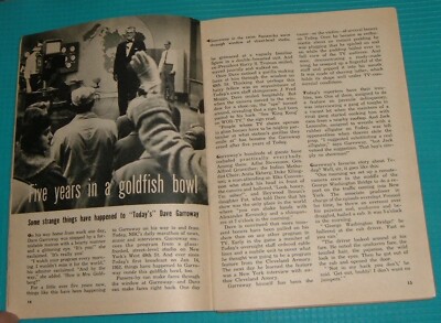 1957 TV ARTICLE~DAVE GARROWAY THE TODAY SHOW Some Strange Things Have Happened