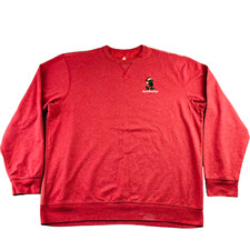 Disney Parks Walt Disney World Embroidered Mickey Pullover Sweatshirt Red XL