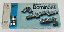 Double Nine Dragon Dominoes Vintage 1970 Milton Bradley Wooden COMPLETE SET!